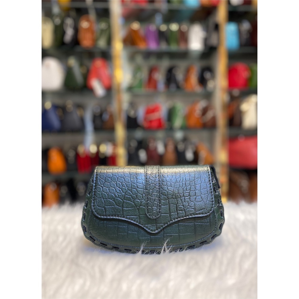 کیف جادار یشمی کروکودیل