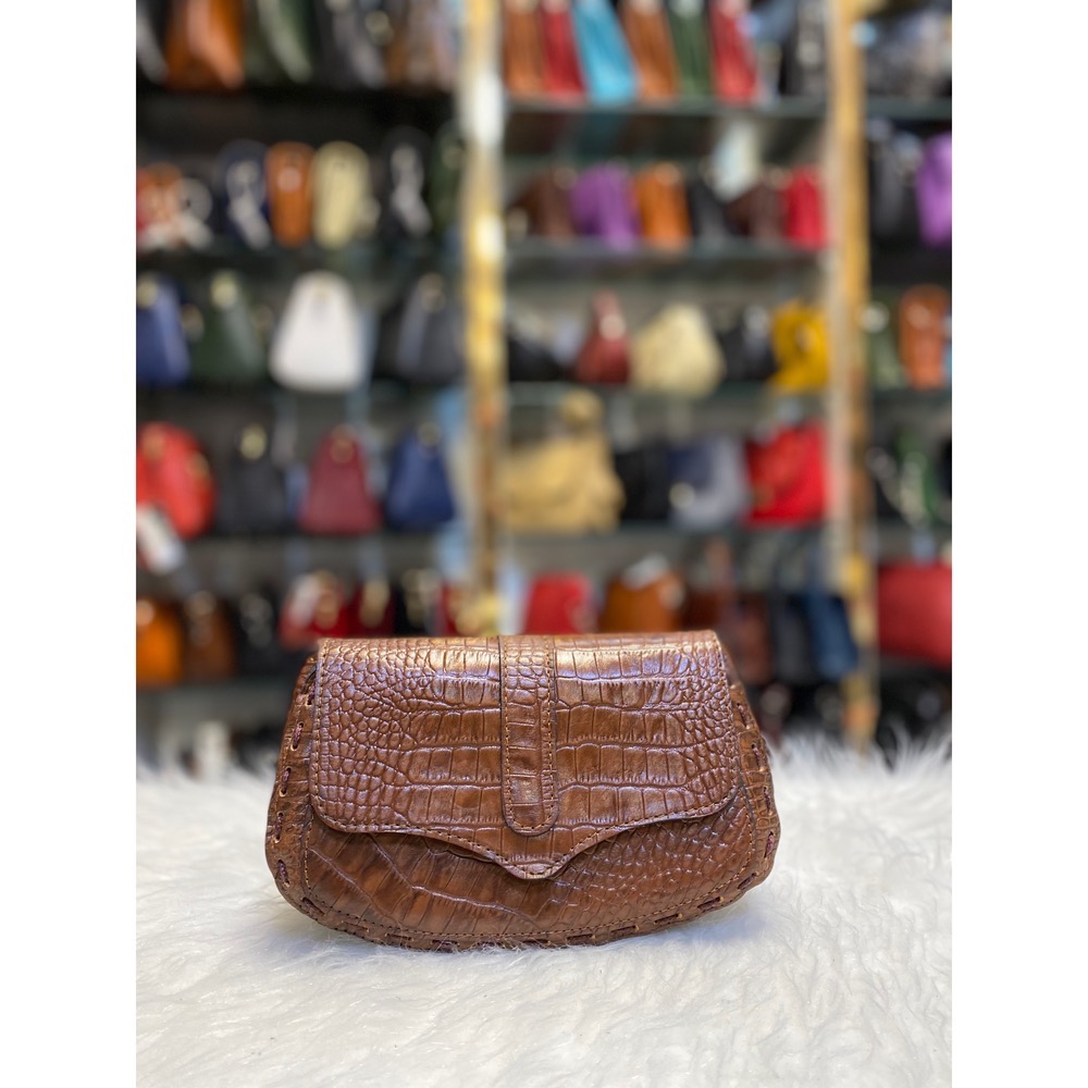 کیف زنانه عسلی کروکودیل