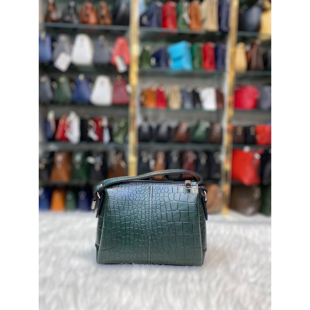 کیف دوشی یشمی کروکودیل
