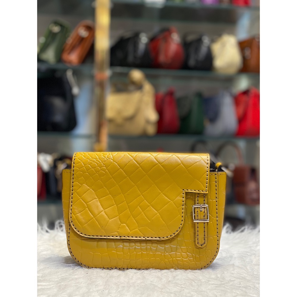 کیف دوشی خردلی