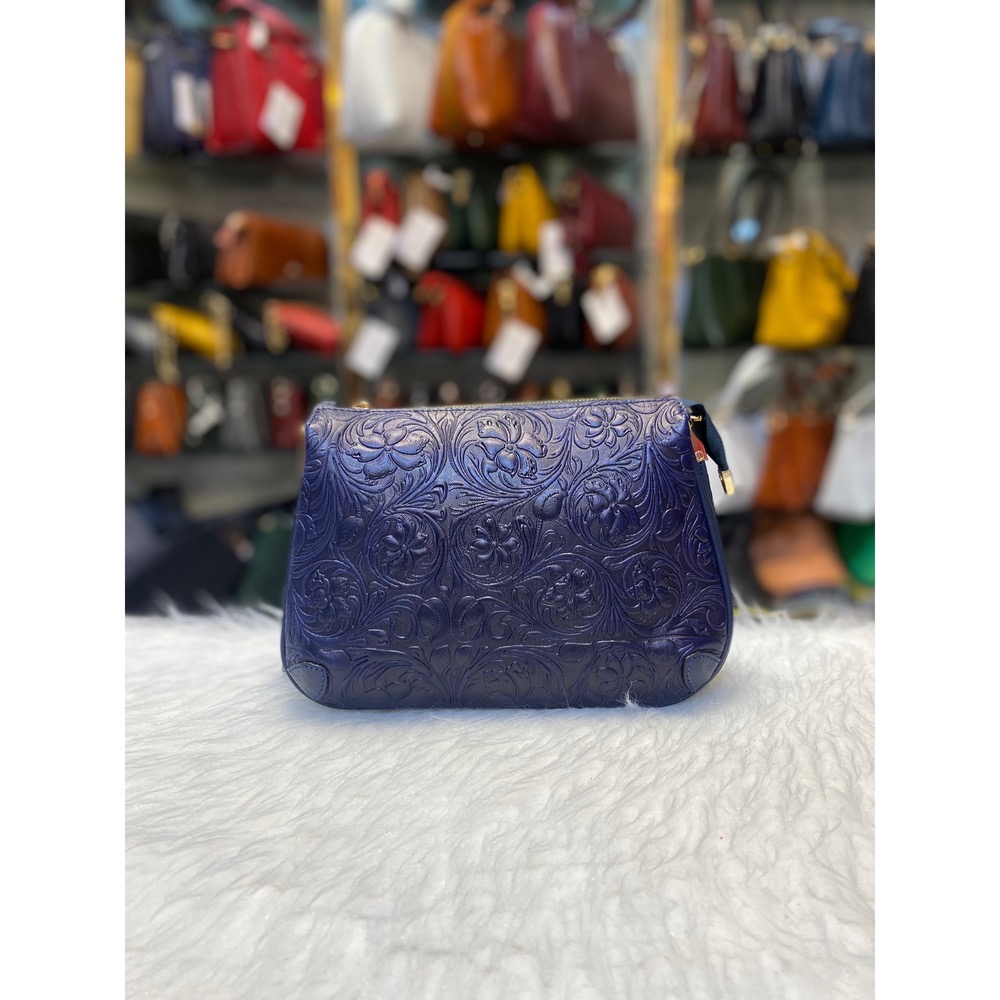 کیف دوشی سرمه ای قلمزنی