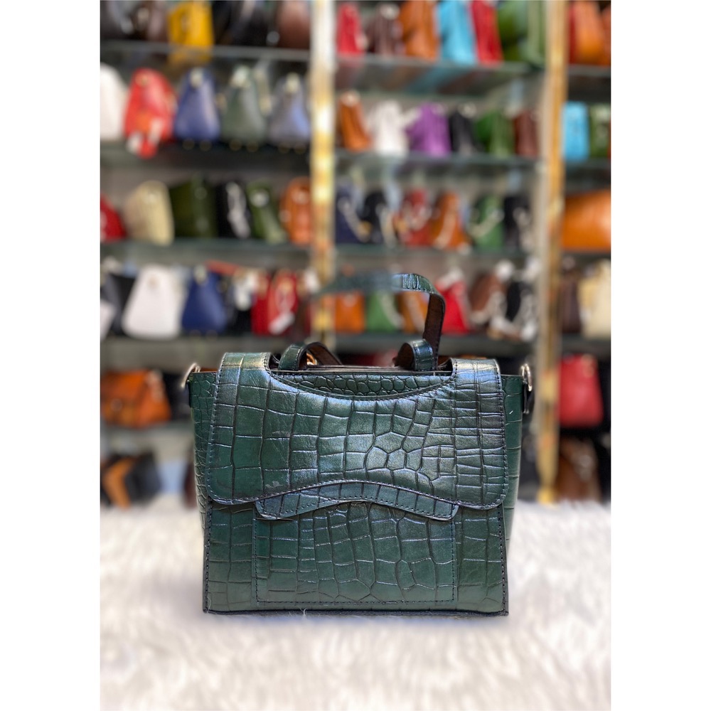 کیف دستی دوشی یشمی